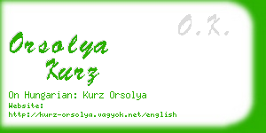 orsolya kurz business card